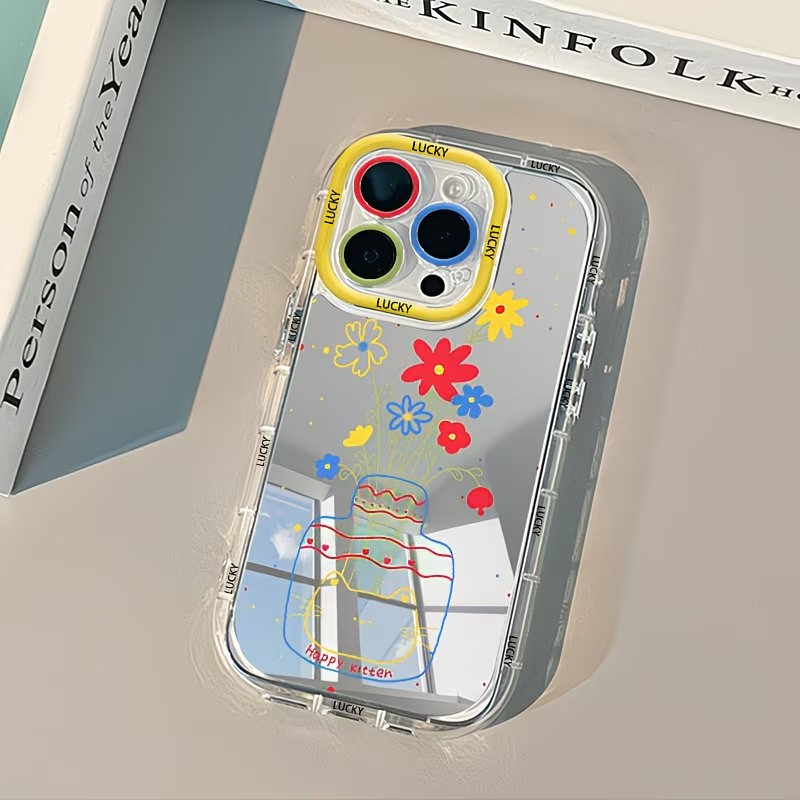 Phone Cases Designer - Casing Ponsel Cermin Desain Vas Bunga
