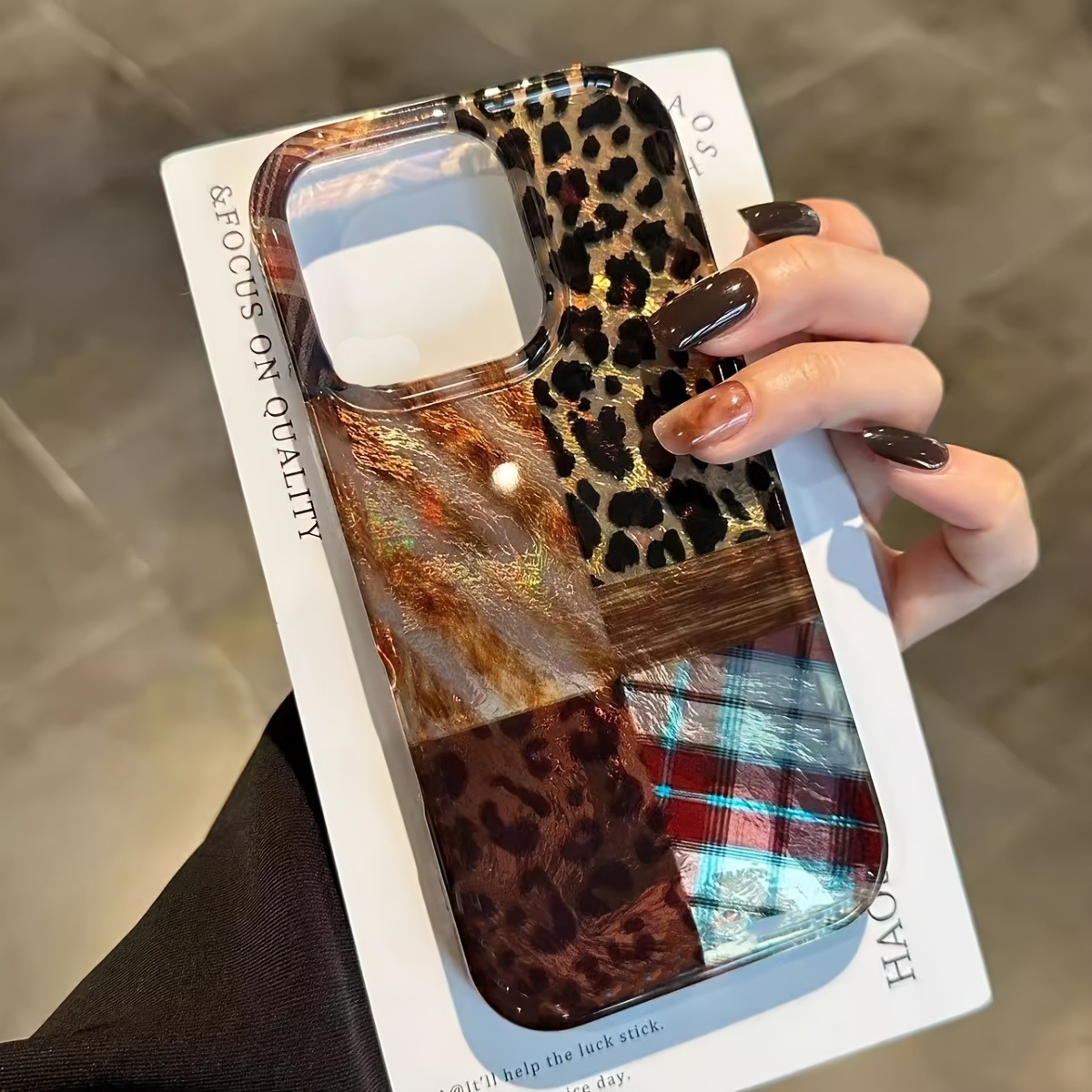 Phone Cases Designer - Casing Ponsel Desain Leopard dan Foil
