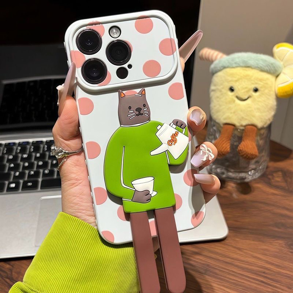 Casing HP Motif Polkadot Lucu  - Phone Cases With Stand ulasan dan harga