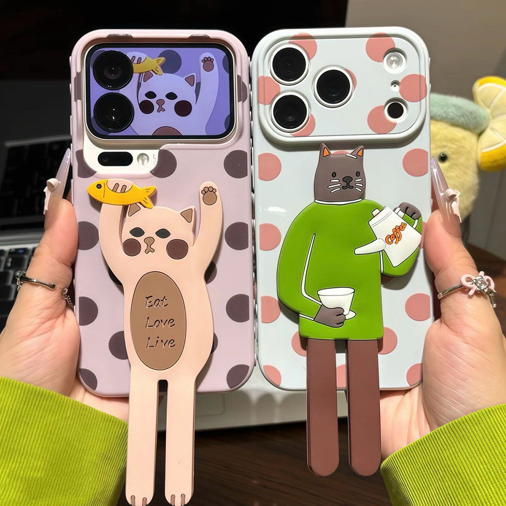 Casing HP Motif Polkadot Lucu  - Phone Cases With Stand ulasan dan harga