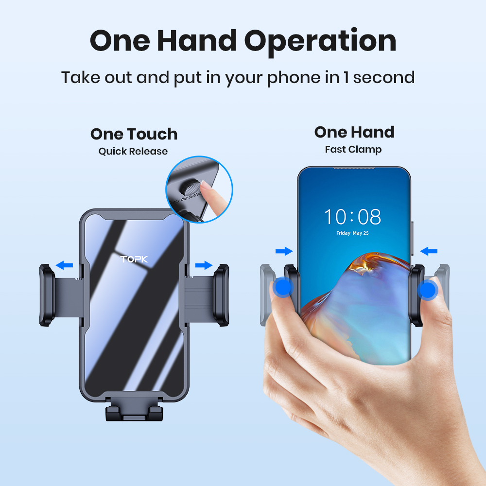 TOPK Car Phone Holder Air Vent - Phone Cases Heavy Duty ulasan dan harga