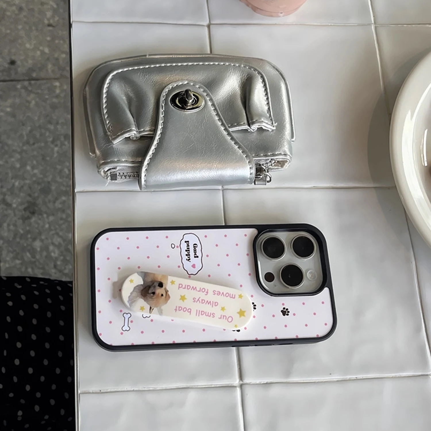 Casing HP INS Pink Wave Point  - Phone Cases With Stand ulasan dan harga